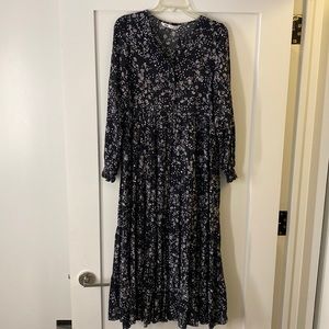 Zara Maxi Dress. Black & White floral. Size S.